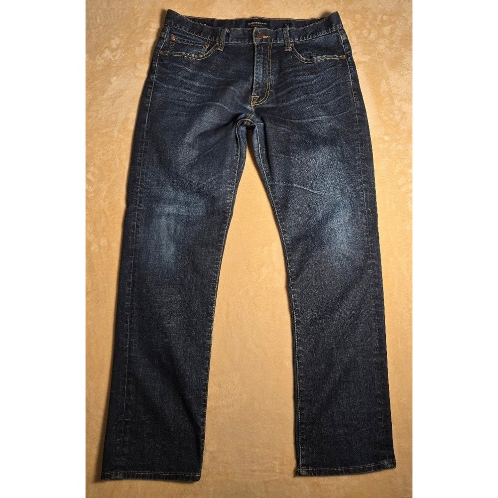 Lucky Brand 410 Athletic Slim Jeans Mens 34x32 Dark Wash Indigo Denim Pants
